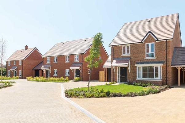 A row of new build houses.