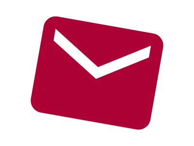Colourful icon showing back of an envelope